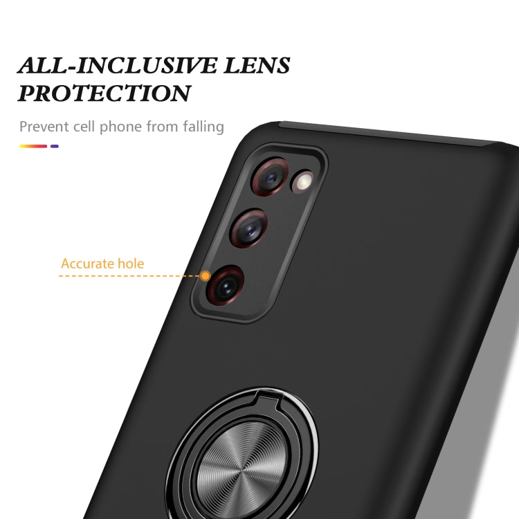 For Samsung Galaxy S20 FE PC + TPU Shockproof Magnetic Protective Case with Invisible Ring Holder