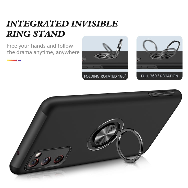 For Samsung Galaxy S20 FE PC + TPU Shockproof Magnetic Protective Case with Invisible Ring Holder