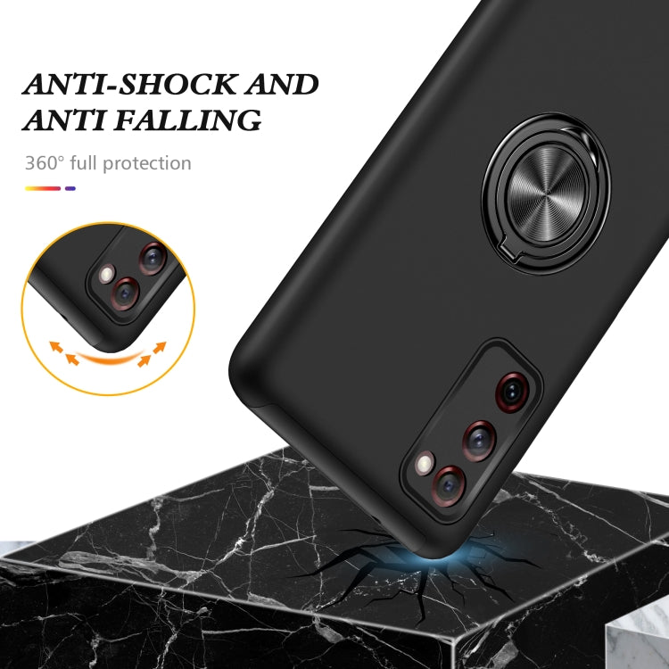 For Samsung Galaxy S20 FE PC + TPU Shockproof Magnetic Protective Case with Invisible Ring Holder