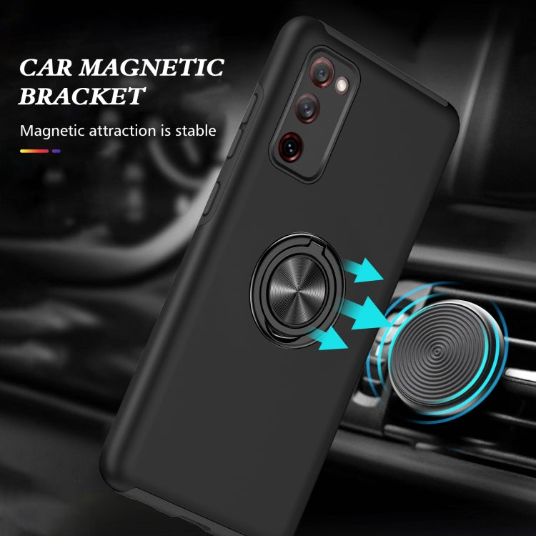 For Samsung Galaxy S20 FE PC + TPU Shockproof Magnetic Protective Case with Invisible Ring Holder