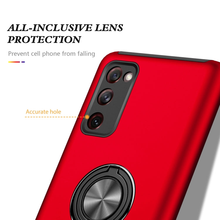 For Samsung Galaxy S20 FE PC + TPU Shockproof Magnetic Protective Case with Invisible Ring Holder