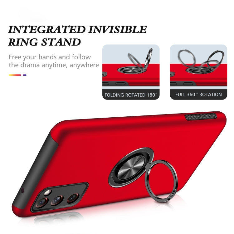 For Samsung Galaxy S20 FE PC + TPU Shockproof Magnetic Protective Case with Invisible Ring Holder