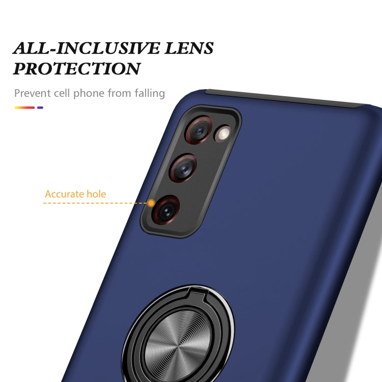 For Samsung Galaxy S20 FE PC + TPU Shockproof Magnetic Protective Case with Invisible Ring Holder