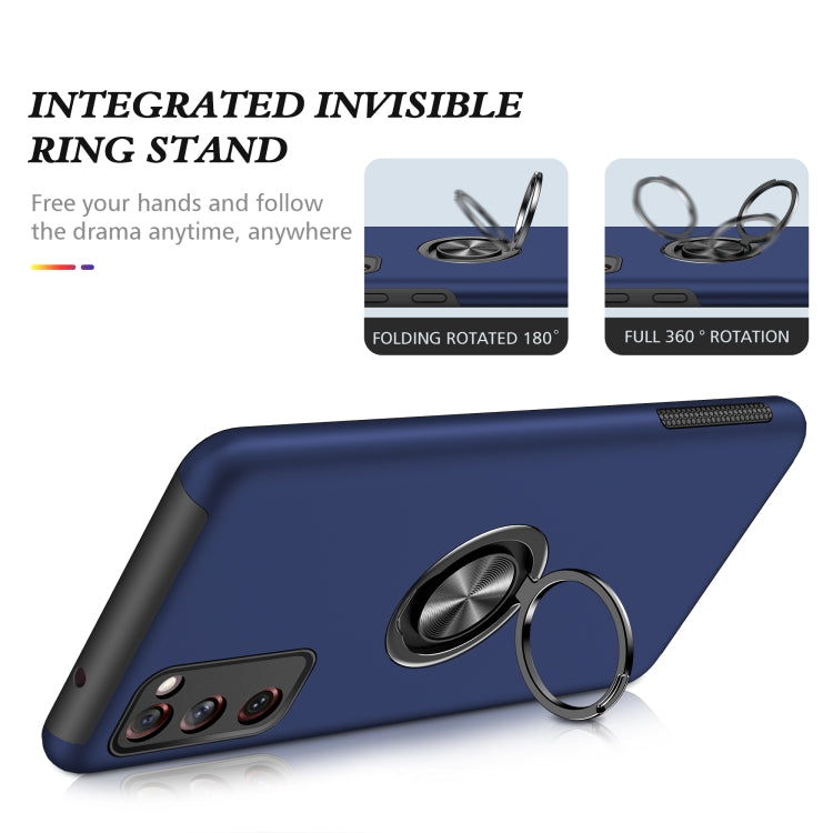 For Samsung Galaxy S20 FE PC + TPU Shockproof Magnetic Protective Case with Invisible Ring Holder
