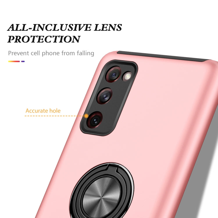 For Samsung Galaxy S20 FE PC + TPU Shockproof Magnetic Protective Case with Invisible Ring Holder