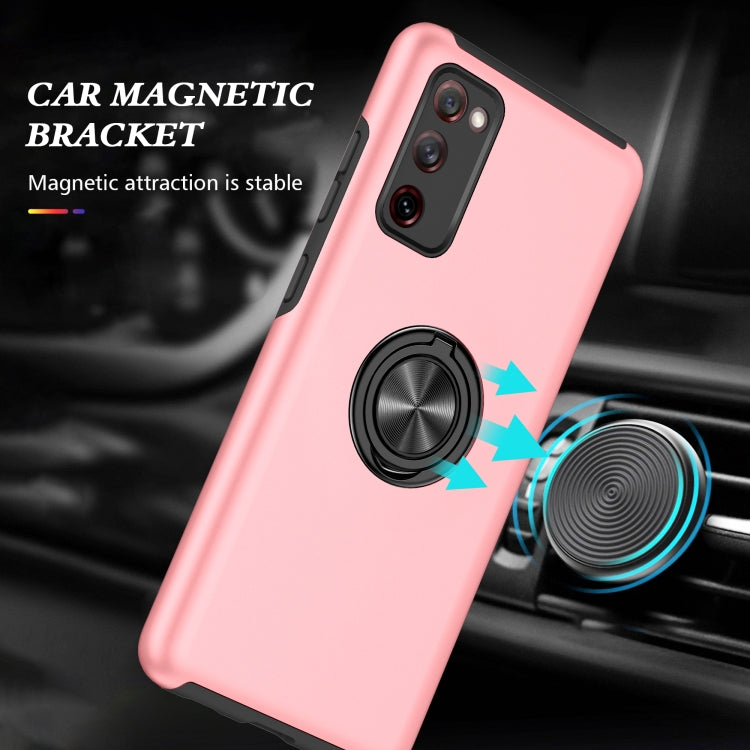 For Samsung Galaxy S20 FE PC + TPU Shockproof Magnetic Protective Case with Invisible Ring Holder
