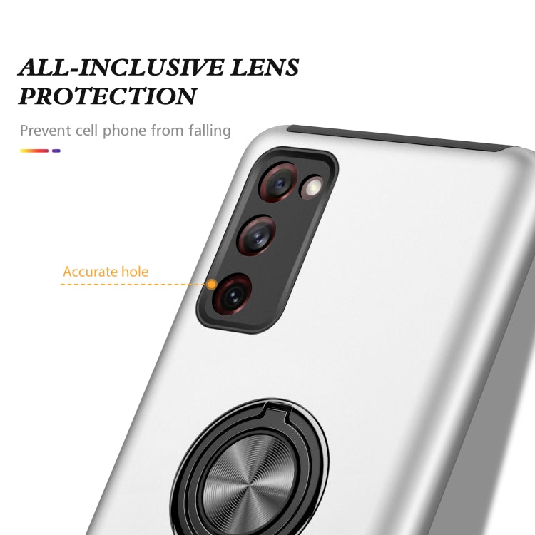 For Samsung Galaxy S20 FE PC + TPU Shockproof Magnetic Protective Case with Invisible Ring Holder