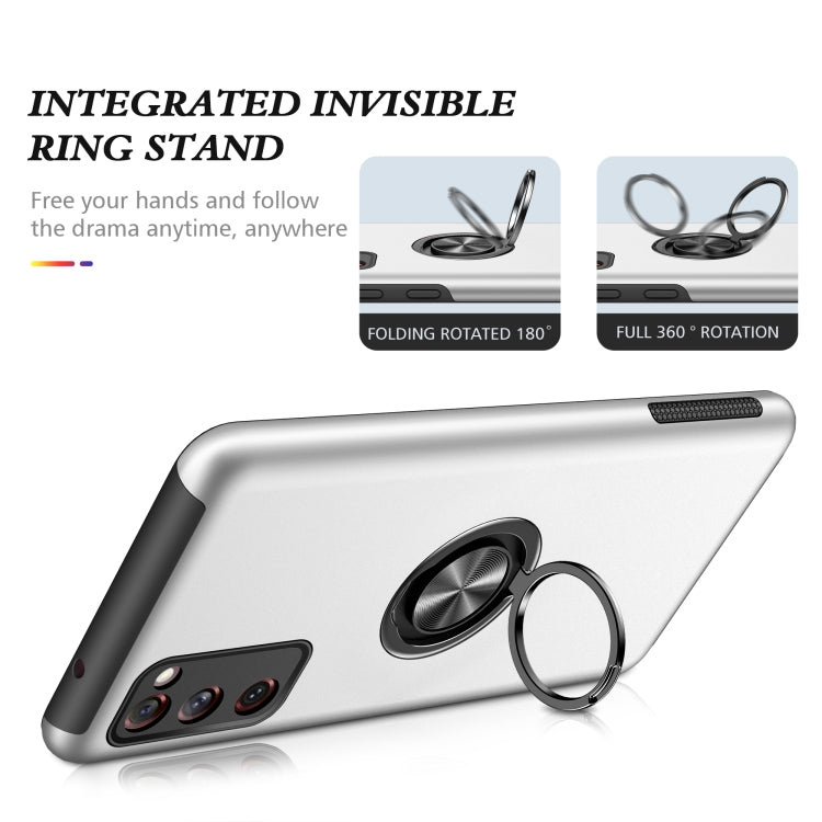 For Samsung Galaxy S20 FE PC + TPU Shockproof Magnetic Protective Case with Invisible Ring Holder
