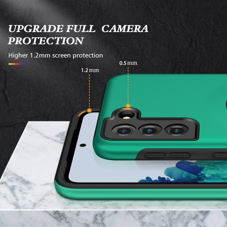 For Samsung Galaxy S21 5G PC + TPU Shockproof Magnetic Protective Case with Invisible Ring Holder