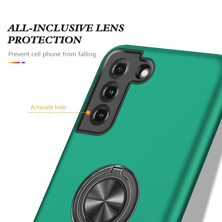 For Samsung Galaxy S21 5G PC + TPU Shockproof Magnetic Protective Case with Invisible Ring Holder