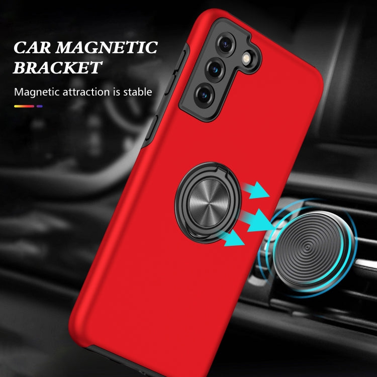 For Samsung Galaxy S21+ 5G PC + TPU Shockproof Magnetic Protective Case with Invisible Ring Holder