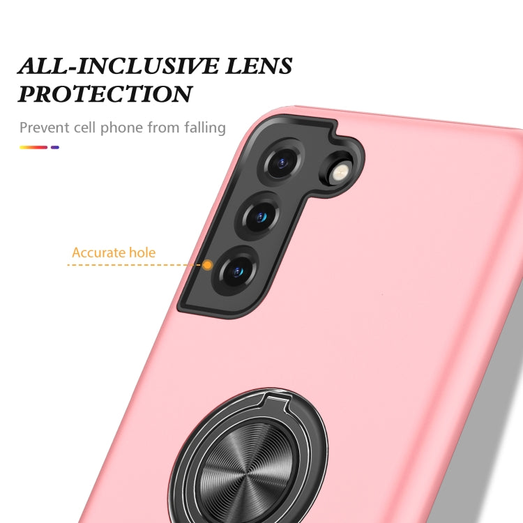For Samsung Galaxy S21+ 5G PC + TPU Shockproof Magnetic Protective Case with Invisible Ring Holder