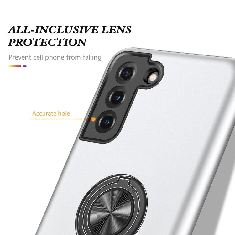 For Samsung Galaxy S21+ 5G PC + TPU Shockproof Magnetic Protective Case with Invisible Ring Holder