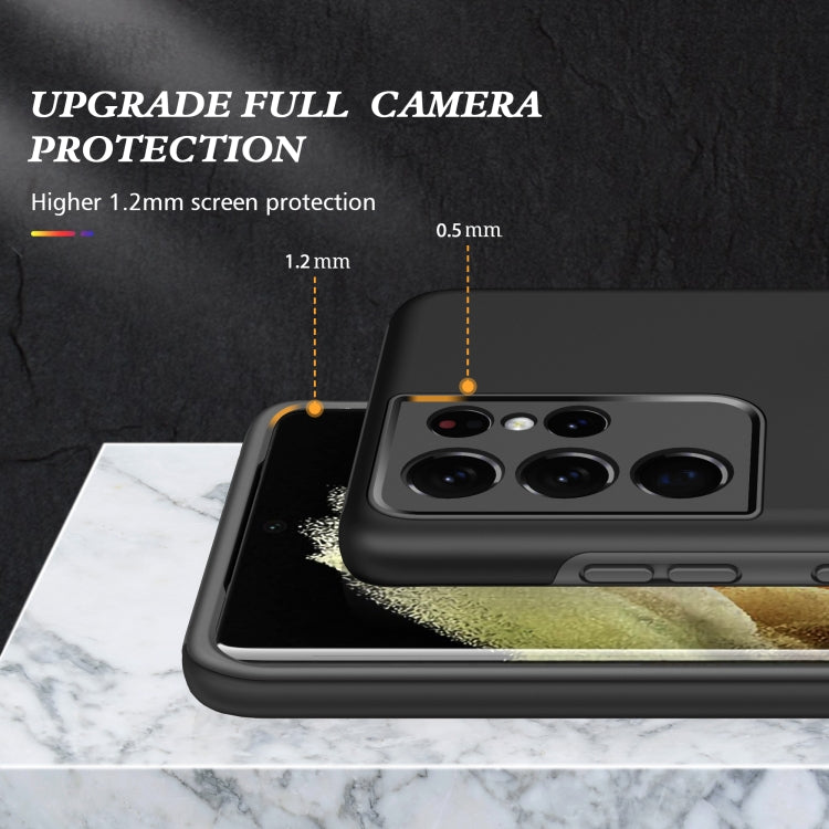 For Samsung Galaxy S21 Ultra 5G PC + TPU Shockproof Magnetic Protective Case with Invisible Ring Holder