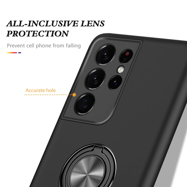 For Samsung Galaxy S21 Ultra 5G PC + TPU Shockproof Magnetic Protective Case with Invisible Ring Holder