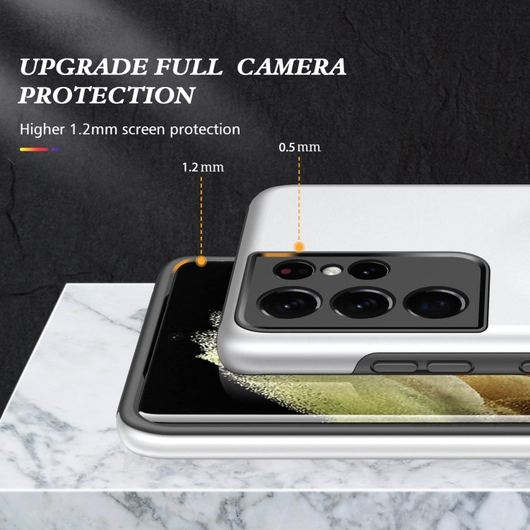 For Samsung Galaxy S21 Ultra 5G PC + TPU Shockproof Magnetic Protective Case with Invisible Ring Holder