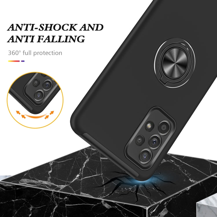 For Samsung Galaxy A52 PC + TPU Shockproof Magnetic Protective Case with Invisible Ring Holder