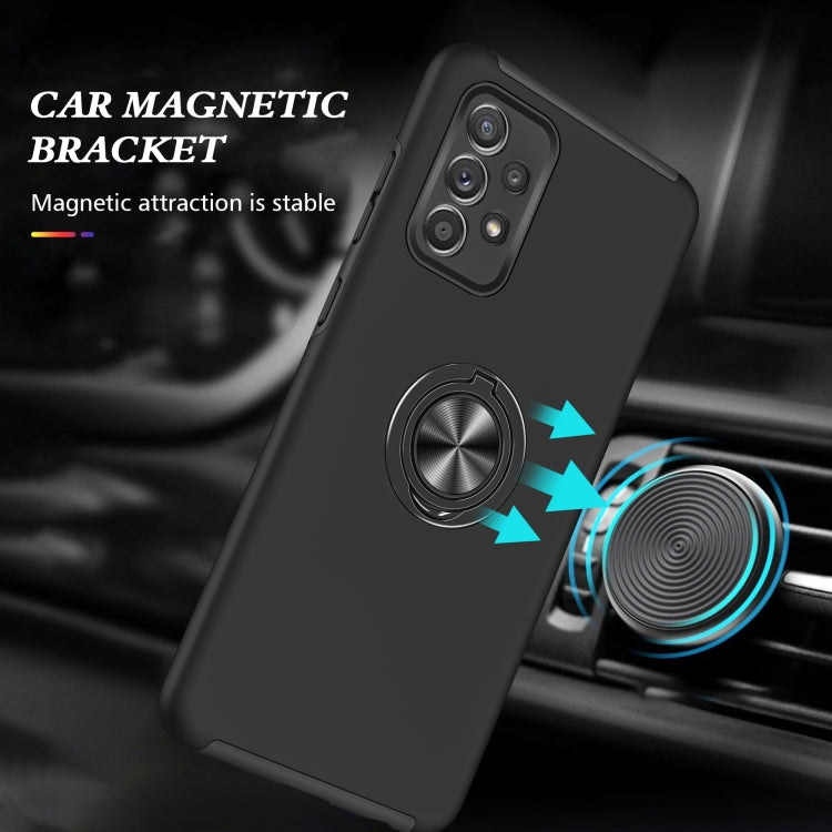 For Samsung Galaxy A52 PC + TPU Shockproof Magnetic Protective Case with Invisible Ring Holder