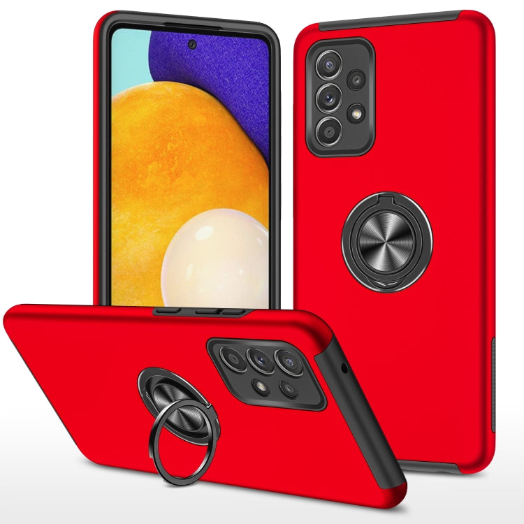 For Samsung Galaxy A52 PC + TPU Shockproof Magnetic Protective Case with Invisible Ring Holder