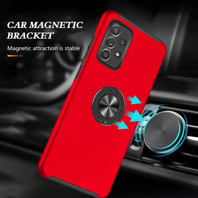 For Samsung Galaxy A52 PC + TPU Shockproof Magnetic Protective Case with Invisible Ring Holder