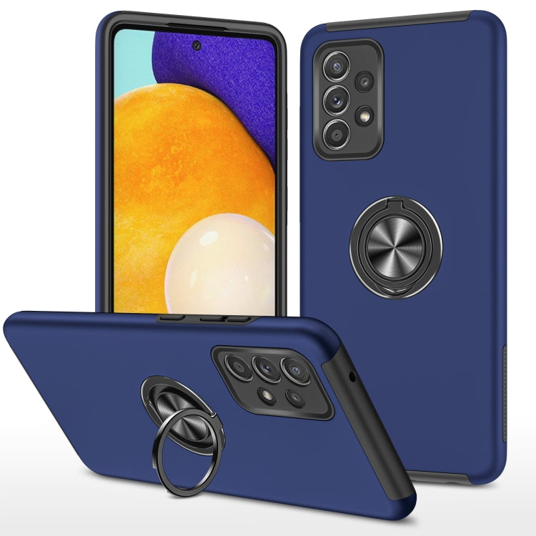For Samsung Galaxy A52 PC + TPU Shockproof Magnetic Protective Case with Invisible Ring Holder