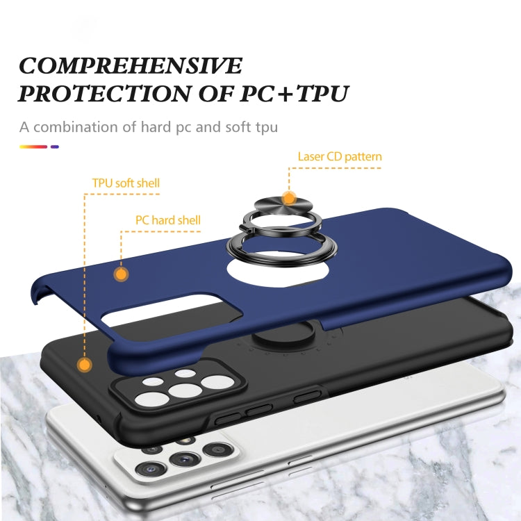 For Samsung Galaxy A52 PC + TPU Shockproof Magnetic Protective Case with Invisible Ring Holder