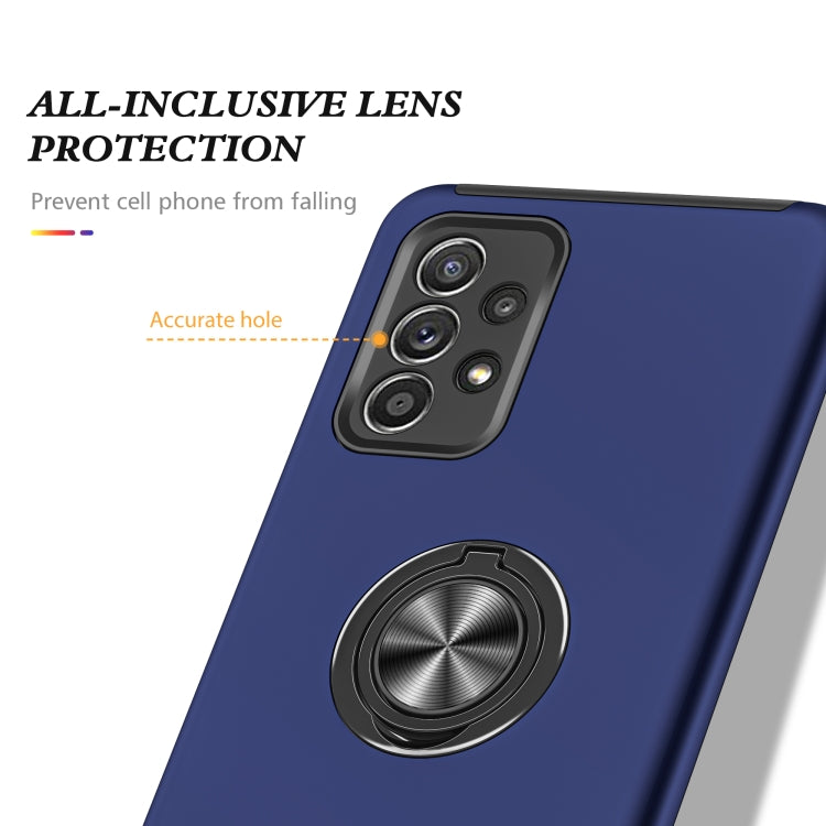 For Samsung Galaxy A52 PC + TPU Shockproof Magnetic Protective Case with Invisible Ring Holder