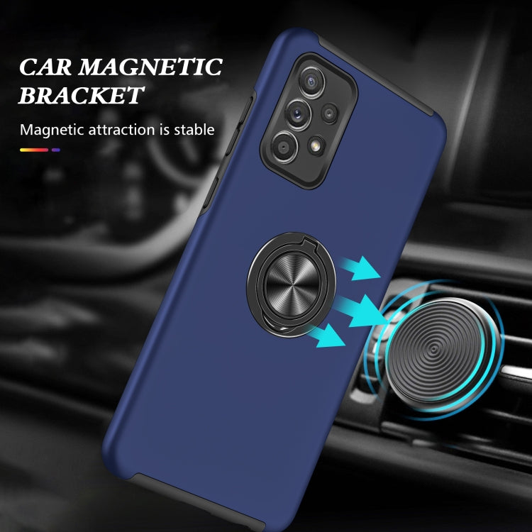 For Samsung Galaxy A52 PC + TPU Shockproof Magnetic Protective Case with Invisible Ring Holder