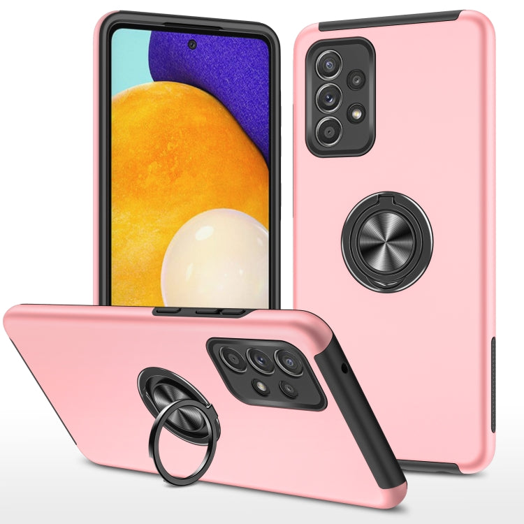 For Samsung Galaxy A52 PC + TPU Shockproof Magnetic Protective Case with Invisible Ring Holder