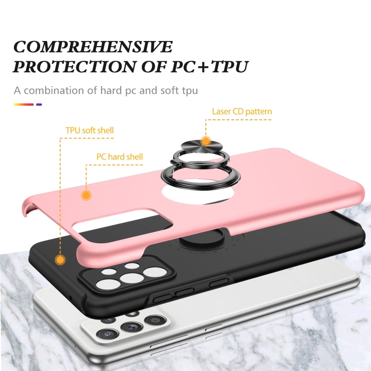 For Samsung Galaxy A52 PC + TPU Shockproof Magnetic Protective Case with Invisible Ring Holder