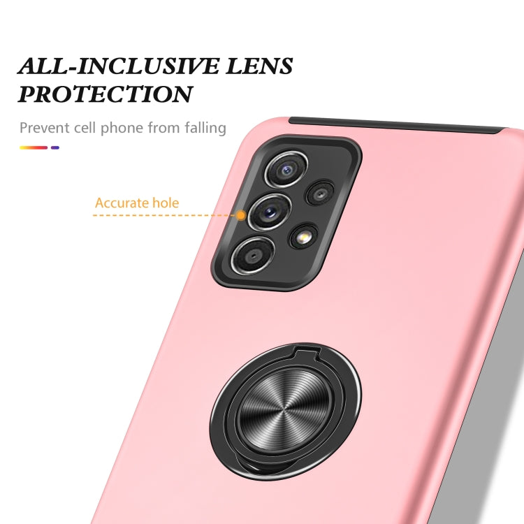 For Samsung Galaxy A52 PC + TPU Shockproof Magnetic Protective Case with Invisible Ring Holder