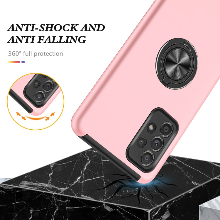 For Samsung Galaxy A52 PC + TPU Shockproof Magnetic Protective Case with Invisible Ring Holder