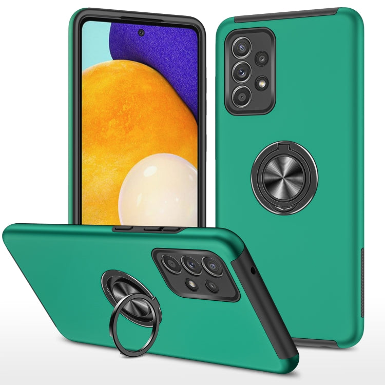 For Samsung Galaxy A52 PC + TPU Shockproof Magnetic Protective Case with Invisible Ring Holder