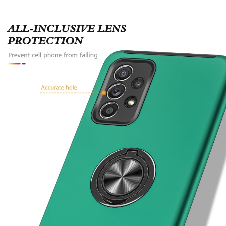 For Samsung Galaxy A52 PC + TPU Shockproof Magnetic Protective Case with Invisible Ring Holder