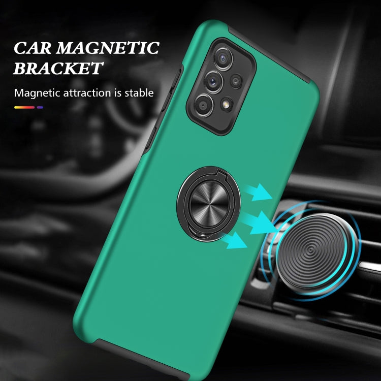 For Samsung Galaxy A52 PC + TPU Shockproof Magnetic Protective Case with Invisible Ring Holder