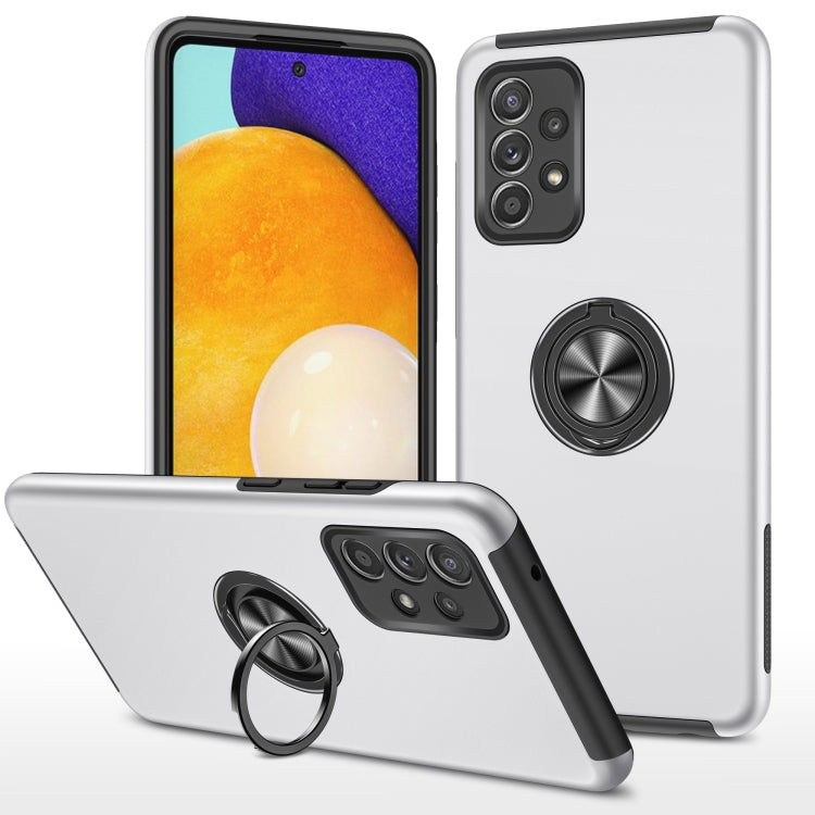 For Samsung Galaxy A52 PC + TPU Shockproof Magnetic Protective Case with Invisible Ring Holder