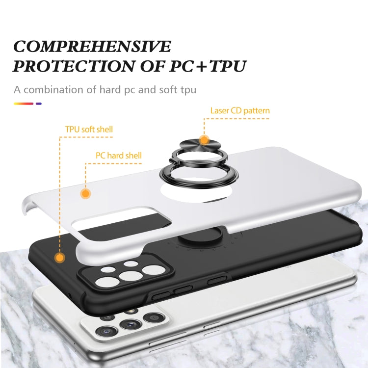 For Samsung Galaxy A52 PC + TPU Shockproof Magnetic Protective Case with Invisible Ring Holder