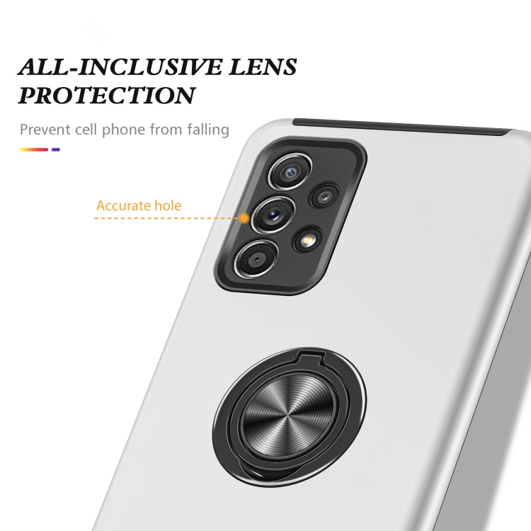 For Samsung Galaxy A52 PC + TPU Shockproof Magnetic Protective Case with Invisible Ring Holder