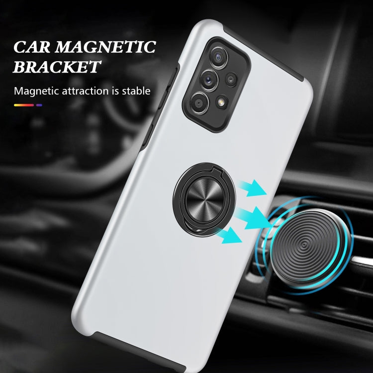 For Samsung Galaxy A52 PC + TPU Shockproof Magnetic Protective Case with Invisible Ring Holder