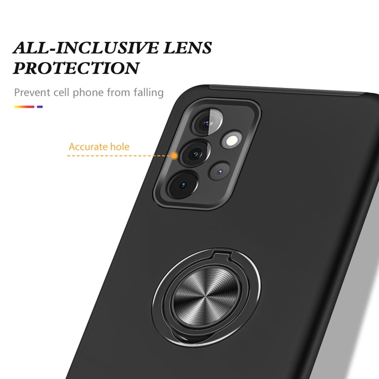 For Samsung Galaxy A72 PC + TPU Shockproof Magnetic Protective Case with Invisible Ring Holder