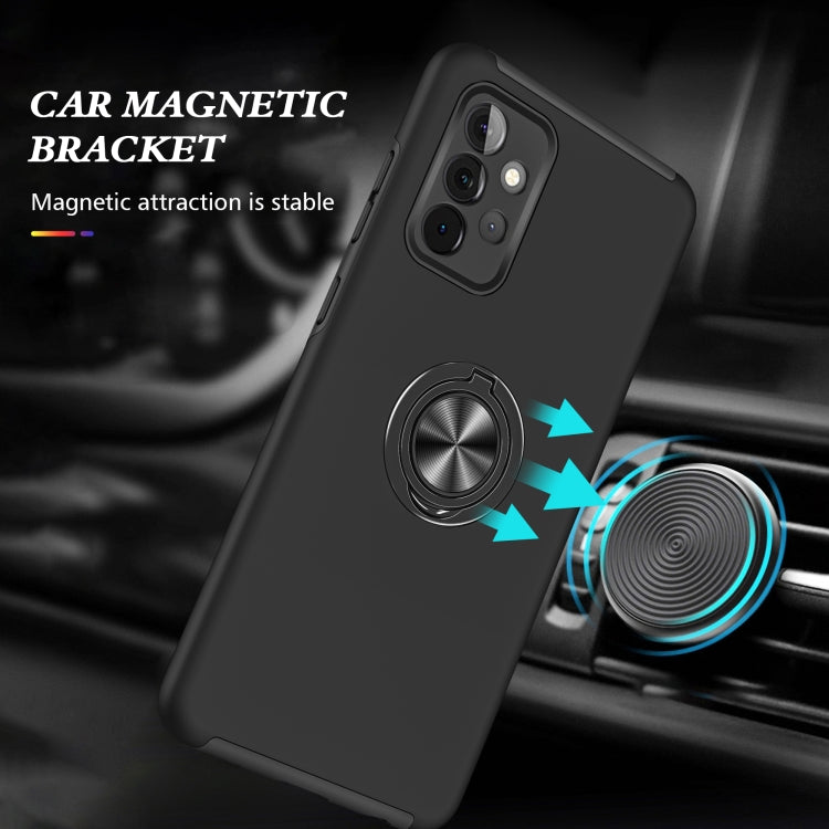 For Samsung Galaxy A72 PC + TPU Shockproof Magnetic Protective Case with Invisible Ring Holder