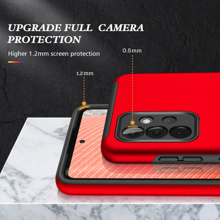 For Samsung Galaxy A72 PC + TPU Shockproof Magnetic Protective Case with Invisible Ring Holder