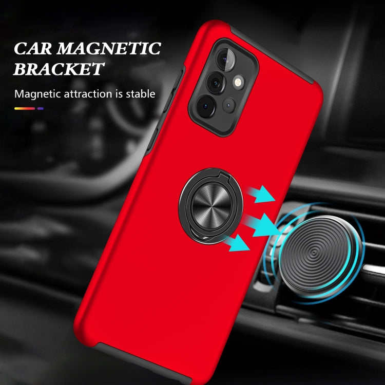 For Samsung Galaxy A72 PC + TPU Shockproof Magnetic Protective Case with Invisible Ring Holder
