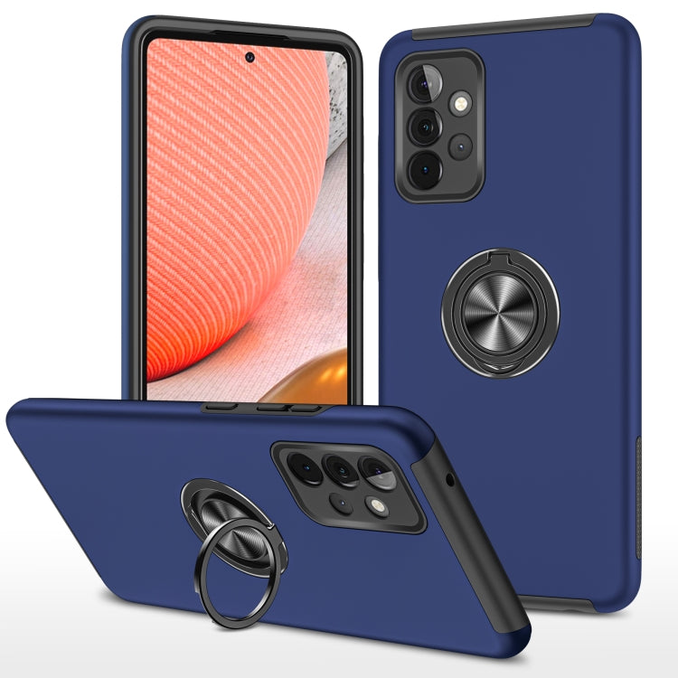 For Samsung Galaxy A72 PC + TPU Shockproof Magnetic Protective Case with Invisible Ring Holder