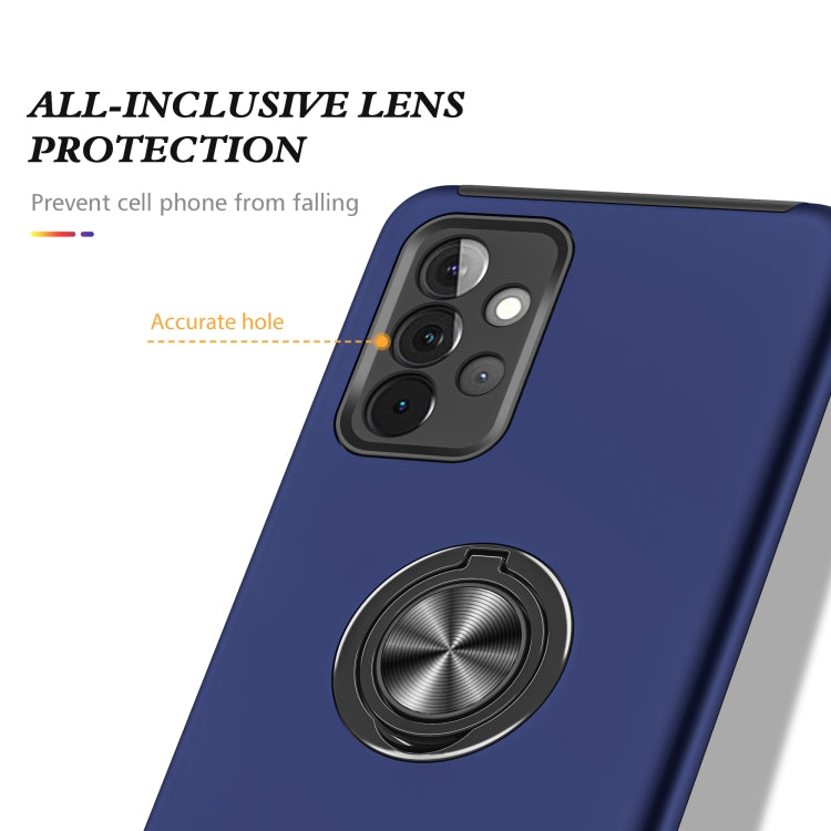 For Samsung Galaxy A72 PC + TPU Shockproof Magnetic Protective Case with Invisible Ring Holder
