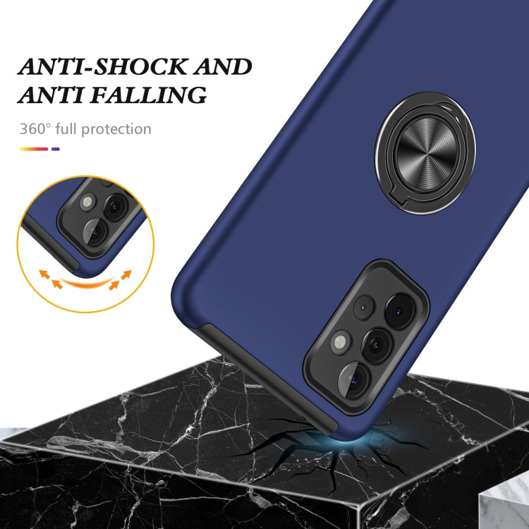For Samsung Galaxy A72 PC + TPU Shockproof Magnetic Protective Case with Invisible Ring Holder