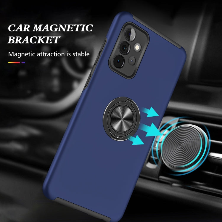 For Samsung Galaxy A72 PC + TPU Shockproof Magnetic Protective Case with Invisible Ring Holder