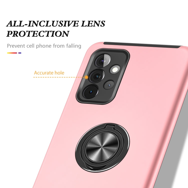 For Samsung Galaxy A72 PC + TPU Shockproof Magnetic Protective Case with Invisible Ring Holder