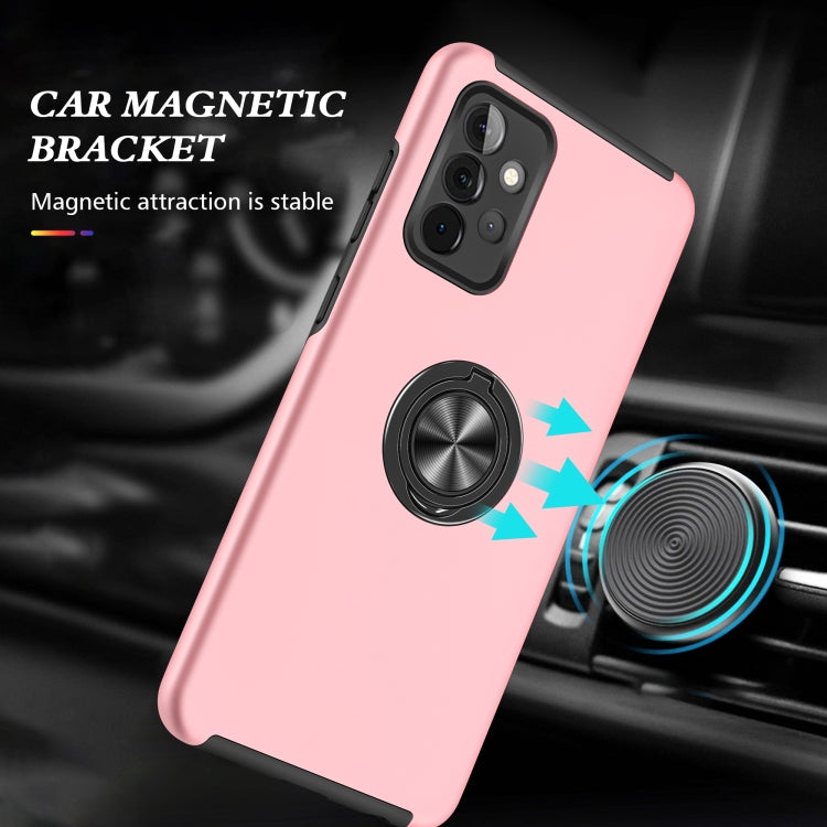 For Samsung Galaxy A72 PC + TPU Shockproof Magnetic Protective Case with Invisible Ring Holder