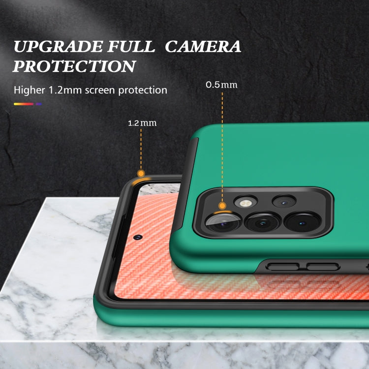 For Samsung Galaxy A72 PC + TPU Shockproof Magnetic Protective Case with Invisible Ring Holder
